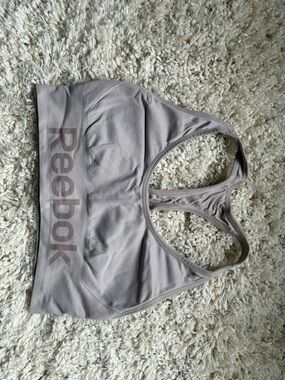 Reebok Pale Lilac Racerback Sports Bra with Logo